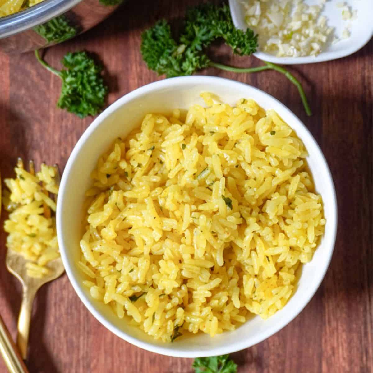 Rice Pilaf — fluffy seasoned Greek rice